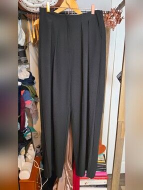 Shinestar Black Pleated High-Waist Trousers